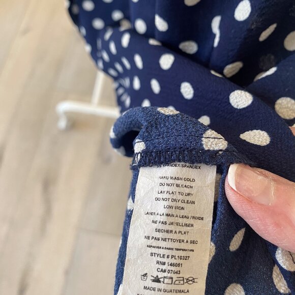 Navy sleeveless long blouse - Picture 3 of 6